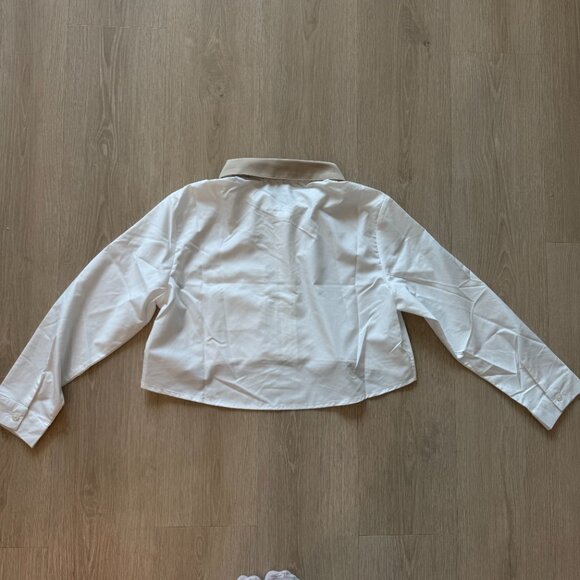 Eightiin Milly Contrast Collar Shirt | White Button Down Top | NWT | Size Small - Picture 8 of 8